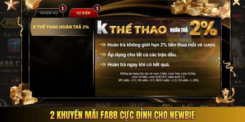 2 khuyến mãi Fa88 cực đỉnh cho newbie