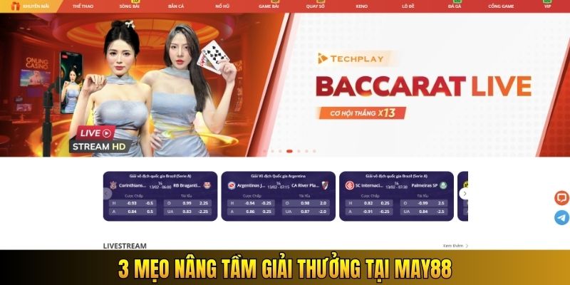 3 mẹo nâng tầm giải thưởng tại May88