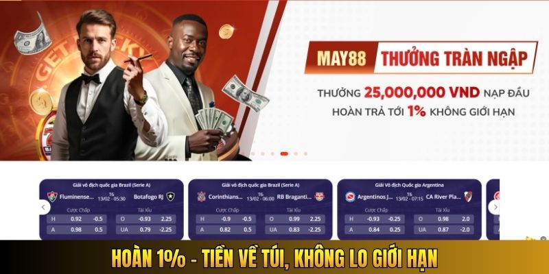 Hoàn 1% - Tiền về túi, không lo giới hạn