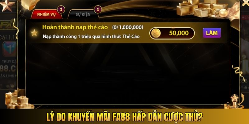 Lý do khuyến mãi Fa88 hấp dẫn cược thủ?