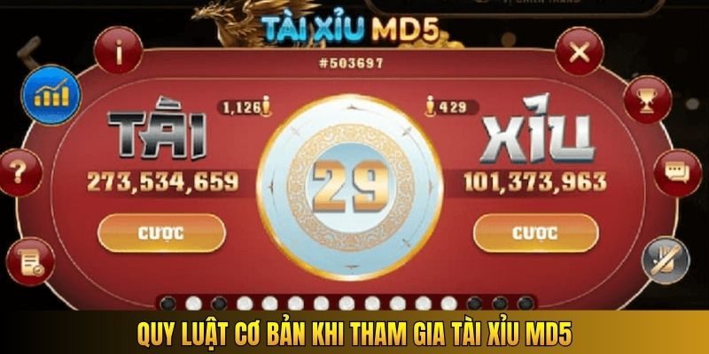 Quy luật cơ bản khi tham gia Tài Xỉu MD5