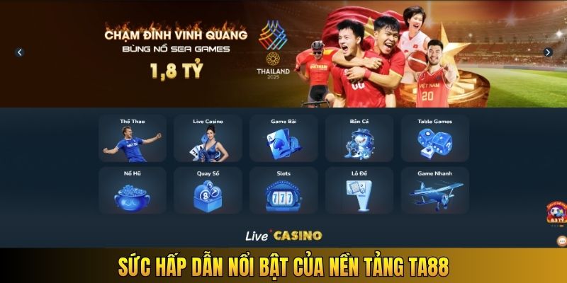 Sức hấp dẫn nổi bật của nền tảng Ta88